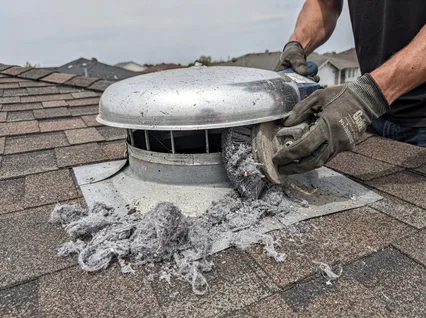 Cleaning Dryer Vent On Roof in St. Simons