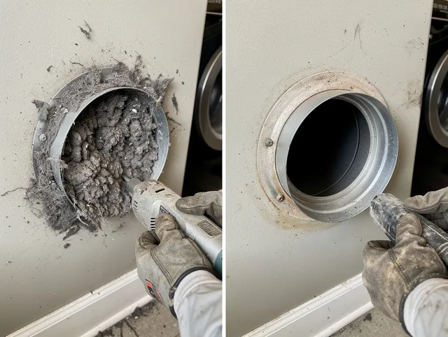 Professional clogged vent cleaning by St. Simons Dryer Vent Cleaning in St. Simons