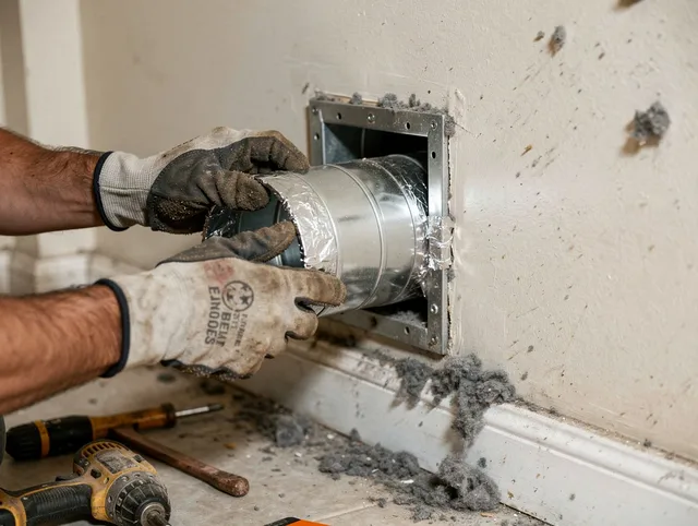 Professional dryer vent repair and installation by St. Simons Dryer Vent Cleaning in St. Simons