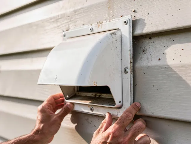 St. Simons Dryer Vent Cleaning technician delivering thorough residential dryer vent cleaning service in St. Simons